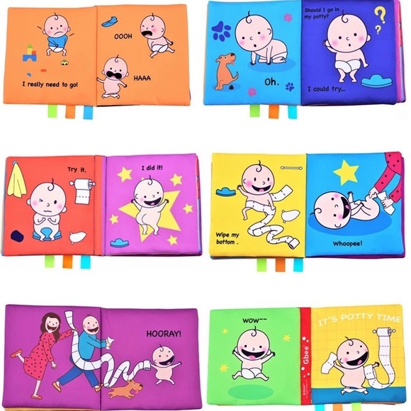 Tummy time crinkle book, sensory books for babies, story time books for learning - Picture 2 of 7